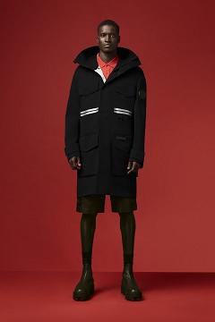Chamarras Canada Goose Hombre Outlet - Mogan Chubasquero Negros EJ7901245